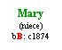 Text Box: Mary
(niece)
bB: c1874
